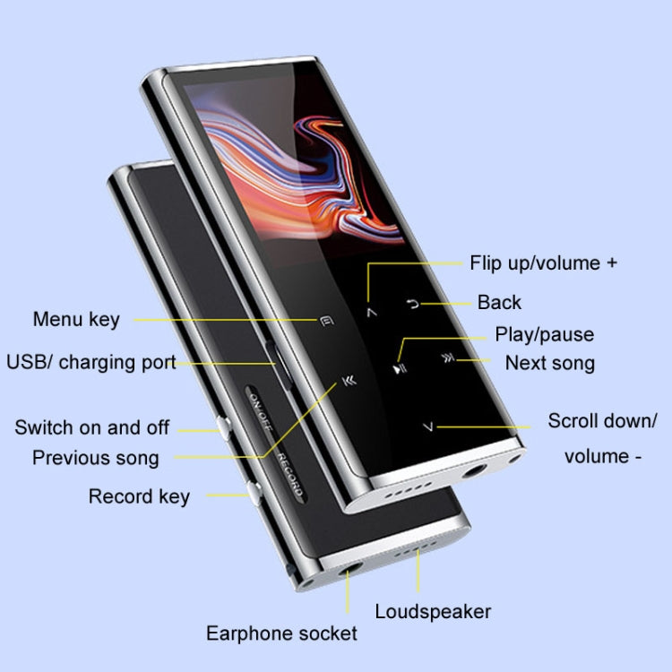Lecteur MP3/MP4 Bluetooth M27 1,8 pouce, enregistreur livre électronique, 4 Go, 8 Go, 16 Go, 32 Go