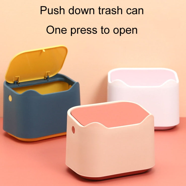 Corbeille de bureau à poussoir, petite litière pour animaux de compagnie isolant les odeurs, 17,8 x 13 x 13,5 cm
