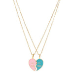 Meilleur(e) ami(e) Cœur Entrelacé Chaîne Pendentif Assorti Carte Amitié Collier