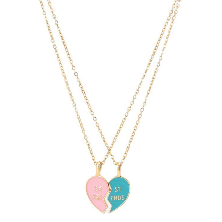 Meilleur(e) ami(e) Cœur Entrelacé Chaîne Pendentif Assorti Carte Amitié Collier