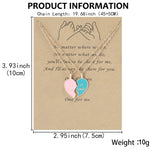 Meilleur(e) ami(e) Cœur Entrelacé Chaîne Pendentif Assorti Carte Amitié Collier