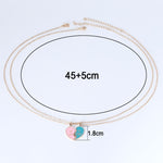 Meilleur(e) ami(e) Cœur Entrelacé Chaîne Pendentif Assorti Carte Amitié Collier