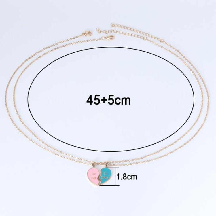 Meilleur(e) ami(e) Cœur Entrelacé Chaîne Pendentif Assorti Carte Amitié Collier