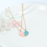 Meilleur(e) ami(e) Cœur Entrelacé Chaîne Pendentif Assorti Carte Amitié Collier