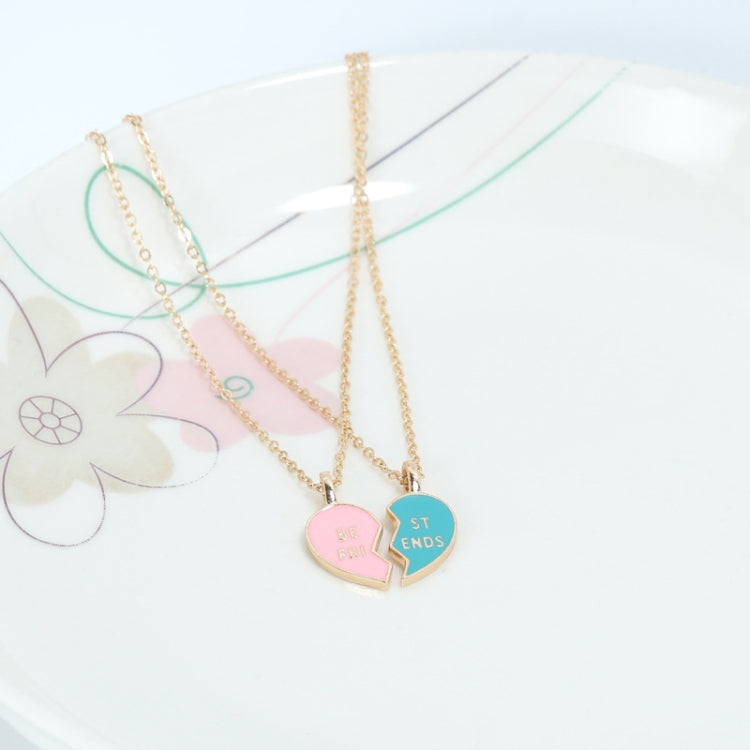 Meilleur(e) ami(e) Cœur Entrelacé Chaîne Pendentif Assorti Carte Amitié Collier