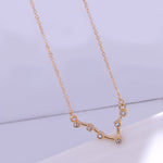 Collier Pendentif 12 Signes du Zodiaque avec Strass et Chaîne de Clavicule, Scorpion Doré, Sagittaire Doré, Capricorne Doré, Taureau Doré, Poissons Doré, Lion Doré, Balance Doré, Cancer Doré, Verseau Doré, Vierge Doré, Bélier Doré