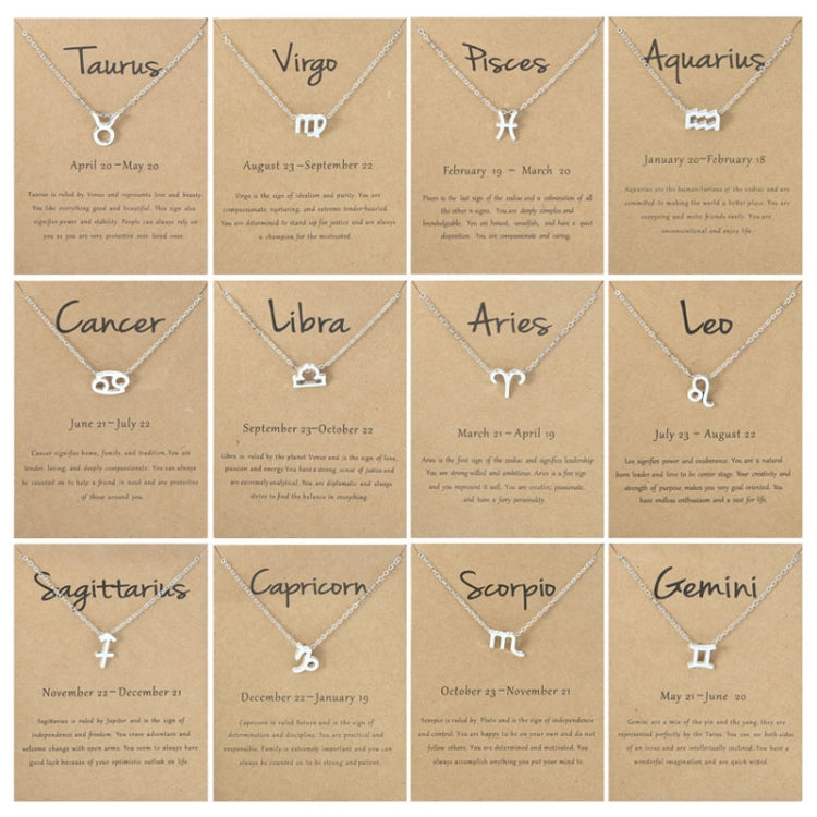 Collier Signes du Zodiaque Bijoux en Chaîne Courte en Alliage Galvanisé, Bélier Doré, Cancer Doré, Balance Dorée, Vierge Dorée, Lion Doré, Verseau Doré, Poissons Doré, Taureau Doré, Capricorne Doré, Sagittaire Doré, Scorpion Doré, Gémeaux Doré