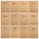 Collier Signes du Zodiaque Bijoux en Chaîne Courte en Alliage Galvanisé, Bélier Doré, Cancer Doré, Balance Dorée, Vierge Dorée, Lion Doré, Verseau Doré, Poissons Doré, Taureau Doré, Capricorne Doré, Sagittaire Doré, Scorpion Doré, Gémeaux Doré