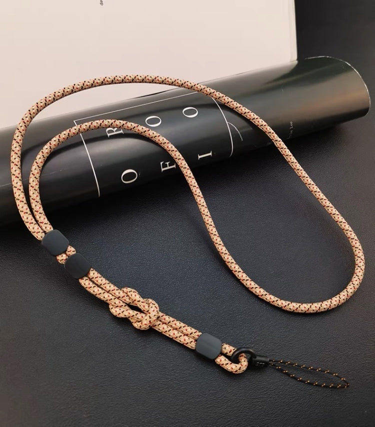 Cordon de téléphone portable détachable à double usage avec réglage anti-perte, marron clair, noir et bleu, rose