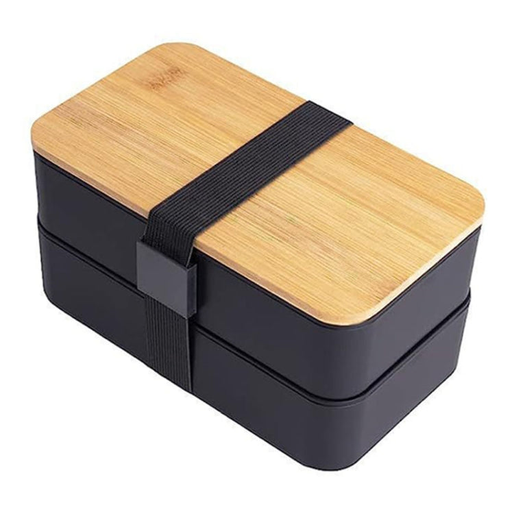 Boîte à lunch portable à double compartiment isotherme de 1200 ml, récipient alimentaire en plastique micro-ondable, Sans sac isotherme Noir, Sans sac isotherme Blanc, Avec sac isotherme Noir, Avec sac isotherme Blanc