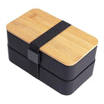 Boîte à lunch portable à double compartiment isotherme de 1200 ml, récipient alimentaire en plastique micro-ondable, Sans sac isotherme Noir, Sans sac isotherme Blanc, Avec sac isotherme Noir, Avec sac isotherme Blanc