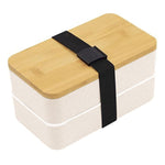 Boîte à lunch portable à double compartiment isotherme de 1200 ml, récipient alimentaire en plastique micro-ondable, Sans sac isotherme Noir, Sans sac isotherme Blanc, Avec sac isotherme Noir, Avec sac isotherme Blanc