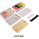 Boîte à lunch portable à double compartiment isotherme de 1200 ml, récipient alimentaire en plastique micro-ondable, Sans sac isotherme Noir, Sans sac isotherme Blanc, Avec sac isotherme Noir, Avec sac isotherme Blanc