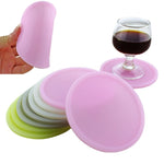Sous-verre lumineux rond en silicone, coussin d'isolation thermique, dessous de verre lumineux anti-brûlure pour café