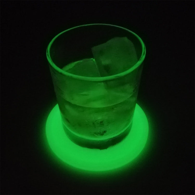 Sous-verre lumineux rond en silicone, coussin d'isolation thermique, dessous de verre lumineux anti-brûlure pour café