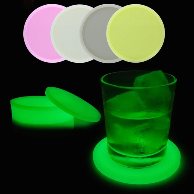 Sous-verre lumineux rond en silicone, coussin d'isolation thermique, dessous de verre lumineux anti-brûlure pour café