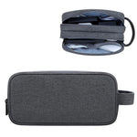 Sac de rangement d'accessoires numériques double couche grande capacité SM09, Gris, Noir, Bleu marine, Gris foncé