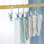 5 pièces/paquet – Pince plate en acier inoxydable avec crochet, anti-rayures, pour sécher le linge