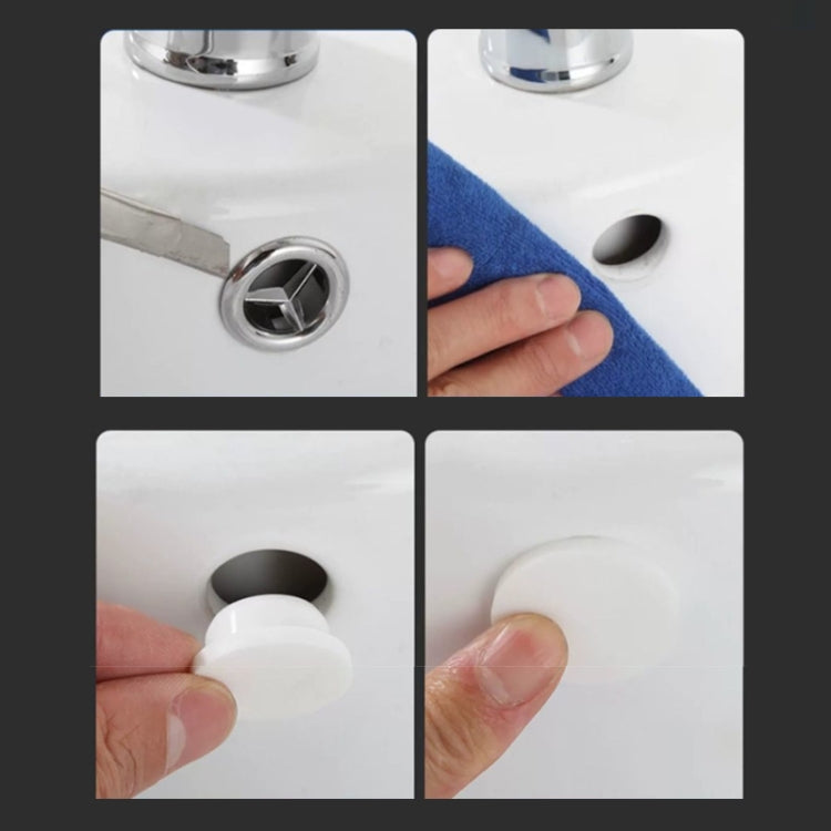20 cache-bouchons universels pour trou de trop-plein de lavabo de type poussoir