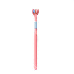 YALINA Brosse à dents à trois côtés Poils souples Brosse à dents en forme de V à 360 degrés, 418 Adultes Rose, 418 Adultes Violet, A22 Enfants Rose, A22 Enfants Jaune, A22 Enfants Bleu