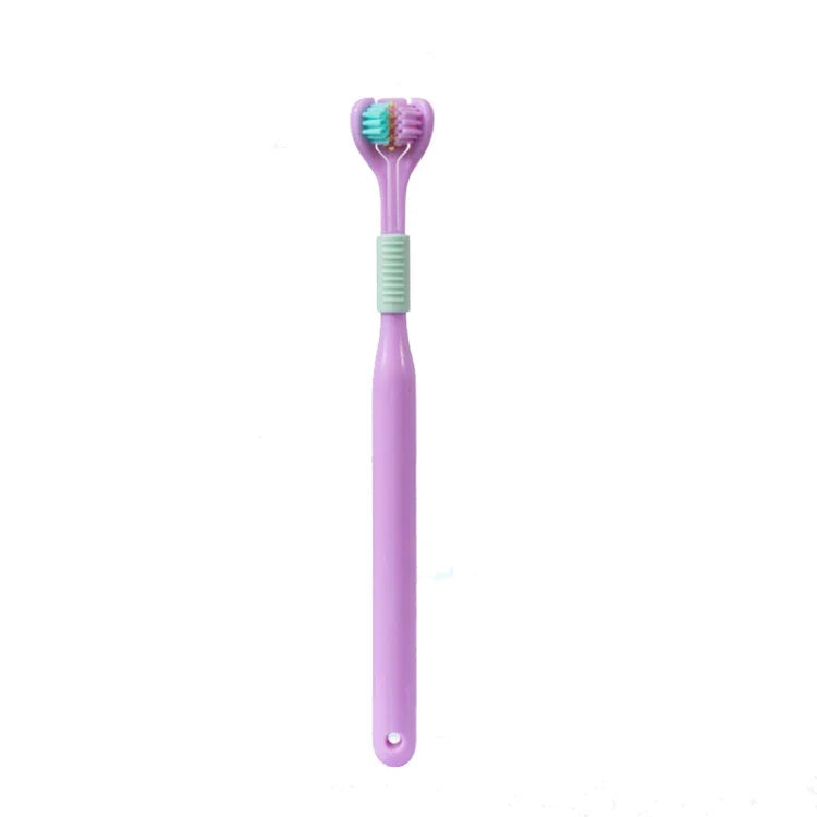 YALINA Brosse à dents à trois côtés Poils souples Brosse à dents en forme de V à 360 degrés, 418 Adultes Rose, 418 Adultes Violet, A22 Enfants Rose, A22 Enfants Jaune, A22 Enfants Bleu