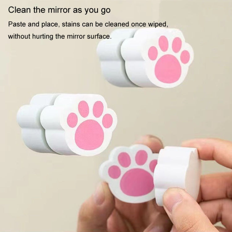 Éponge de nettoyage rose pour le détartrage des robinets, l'élimination des taches et des traces d'eau sur les miroirs de salle de bain