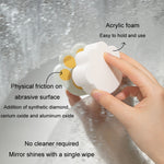 Éponge de nettoyage rose pour le détartrage des robinets, l'élimination des taches et des traces d'eau sur les miroirs de salle de bain