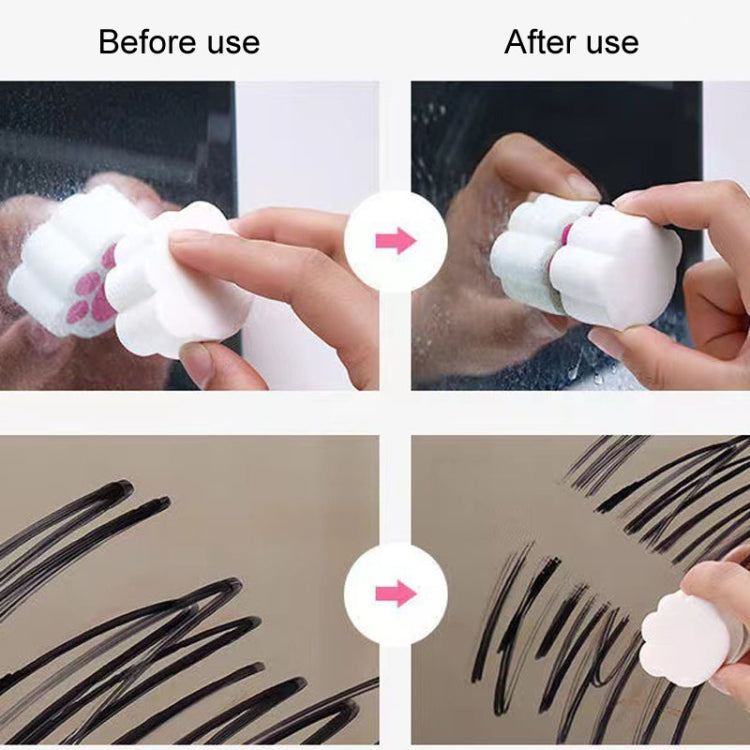 Éponge de nettoyage rose pour le détartrage des robinets, l'élimination des taches et des traces d'eau sur les miroirs de salle de bain