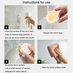 Éponge de nettoyage rose pour le détartrage des robinets, l'élimination des taches et des traces d'eau sur les miroirs de salle de bain