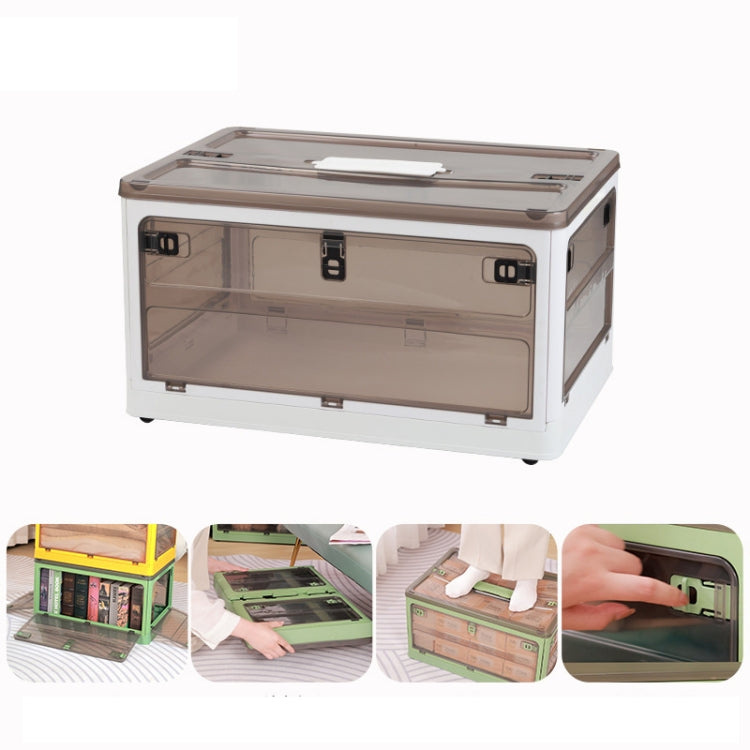Boîte de Rangement Pliable en Plastique Organisateur Empilable avec Roulettes, Blanc 37 x 26,5 x 22 cm, Jaune 37 x 26,5 x 22 cm, Vert 37 x 26,5 x 22 cm, Couvercle en Bois Blanc 37 x 26,5 x 22 cm, Couvercle en Bois Jaune 37 x 26,5 x 22 cm