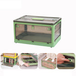 Boîte de Rangement Pliable en Plastique Organisateur Empilable avec Roulettes, Blanc 37 x 26,5 x 22 cm, Jaune 37 x 26,5 x 22 cm, Vert 37 x 26,5 x 22 cm, Couvercle en Bois Blanc 37 x 26,5 x 22 cm, Couvercle en Bois Jaune 37 x 26,5 x 22 cm