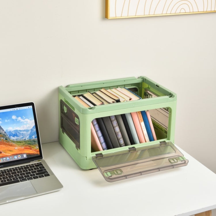 Boîte de Rangement Pliable en Plastique Organisateur Empilable avec Roulettes, Blanc 37 x 26,5 x 22 cm, Jaune 37 x 26,5 x 22 cm, Vert 37 x 26,5 x 22 cm, Couvercle en Bois Blanc 37 x 26,5 x 22 cm, Couvercle en Bois Jaune 37 x 26,5 x 22 cm