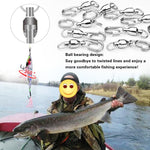 5 pièces / paquet PROBEROS DAC006 Leurres appâts connecteurs à anneaux 8 types, émerillons à roulement haute vitesse, épingle ovale, accessoires de pêche, 22mm, 23mm, 25mm, 30mm, 35mm