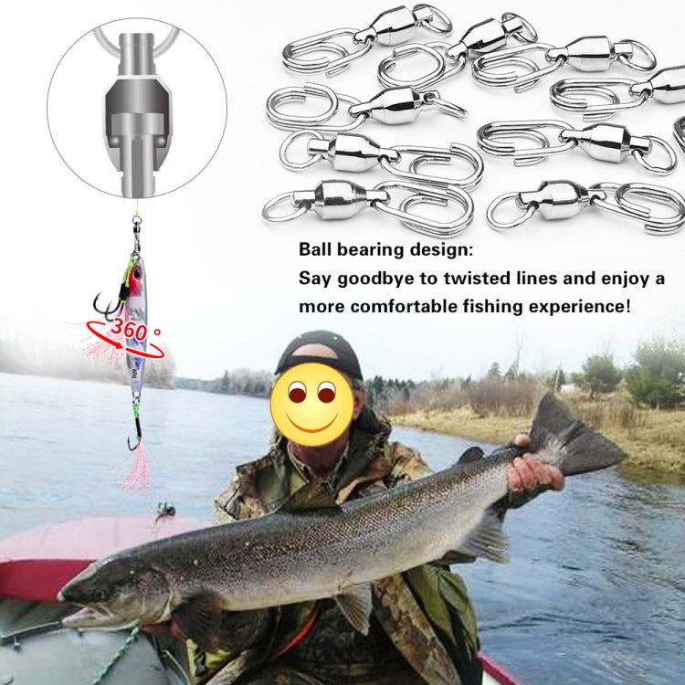5 pièces / paquet PROBEROS DAC006 Leurres appâts connecteurs à anneaux 8 types, émerillons à roulement haute vitesse, épingle ovale, accessoires de pêche, 22mm, 23mm, 25mm, 30mm, 35mm