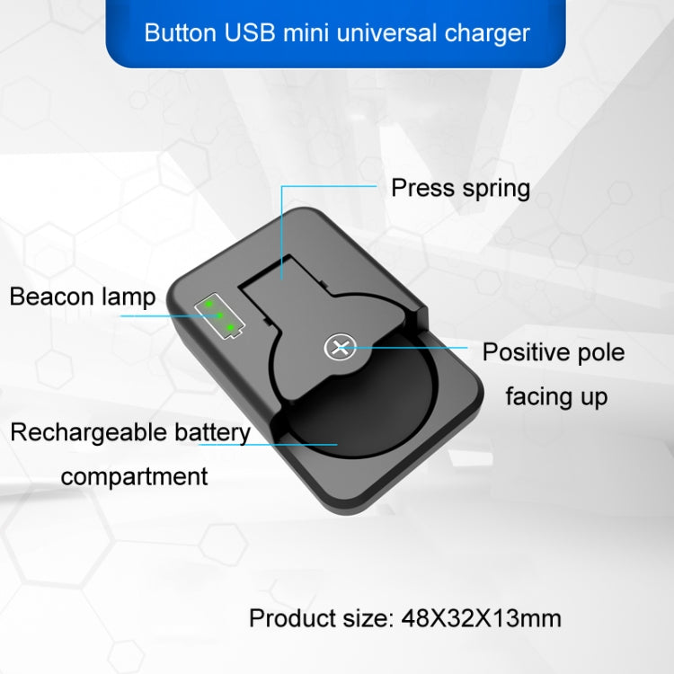 Chargeur universel pour pile bouton 4.2V LIR2032/2450, RSC-X2-2 blanc, RSC-X2-2 noir