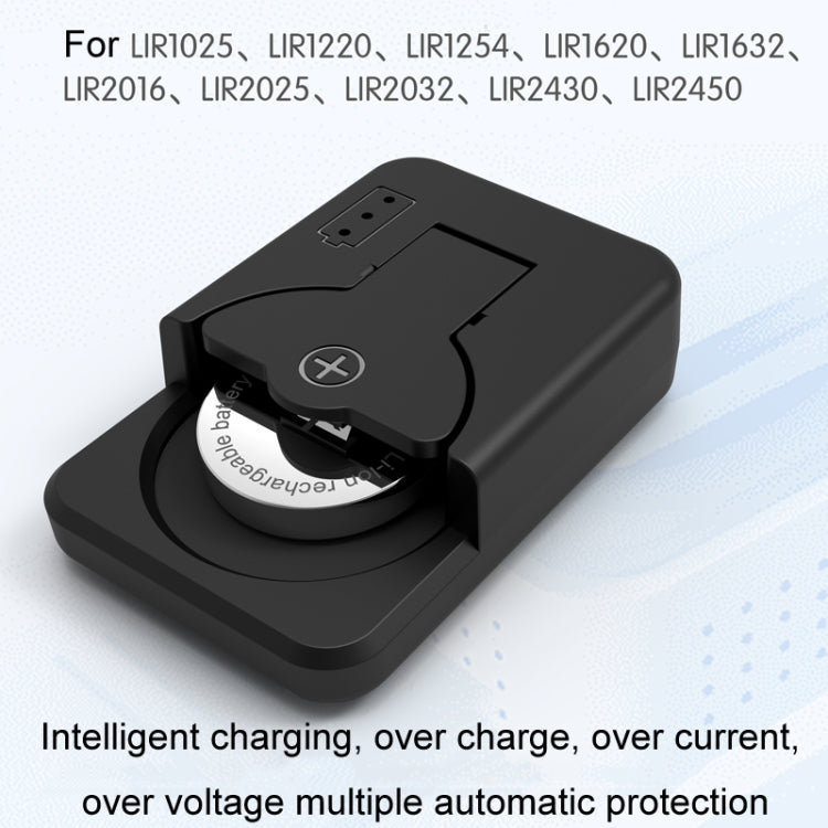 Chargeur universel pour pile bouton 4.2V LIR2032/2450, RSC-X2-2 blanc, RSC-X2-2 noir