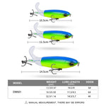 Leurres PROBEROS DW601 à hélice rotative à 360 degrés, leurre flottant tracteur topwater, appât poisson factice, 10,5cm/13,5g, 11,5cm/16,5g, 14,5cm/32,5g