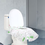 5 coussinets jetables non tissés pour toilettes portables (hôtel et voyage), motif dessin animé universel, dinosaure, sirène