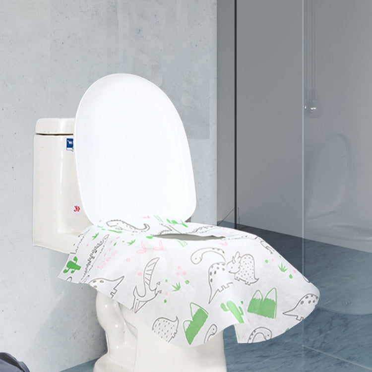 5 coussinets jetables non tissés pour toilettes portables (hôtel et voyage), motif dessin animé universel, dinosaure, sirène