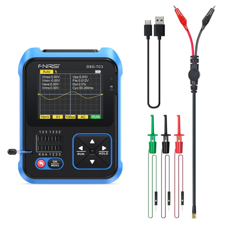 Oscilloscope numérique portable 3 en 1 FNIRSI, testeur de transistor LCR, DSO-TC3 standard, DSO-TC3 amélioré
