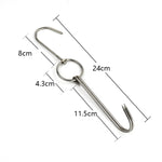 Cintre à rôtir double anneau en acier inoxydable, support de suspension pour barbecue extérieur, petit anneau 3 cm 23 cm, petit anneau de cire 3 cm 24,5 cm, grand anneau de cire 3 cm 33 cm, anneau de cire moyen 3 cm 29 cm, acier épais court 4 cm 24 cm...