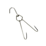 Cintre à rôtir double anneau en acier inoxydable, support de suspension pour barbecue extérieur, petit anneau 3 cm 23 cm, petit anneau de cire 3 cm 24,5 cm, grand anneau de cire 3 cm 33 cm, anneau de cire moyen 3 cm 29 cm, acier épais court 4 cm 24 cm...