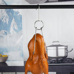 Cintre à rôtir double anneau en acier inoxydable, support de suspension pour barbecue extérieur, petit anneau 3 cm 23 cm, petit anneau de cire 3 cm 24,5 cm, grand anneau de cire 3 cm 33 cm, anneau de cire moyen 3 cm 29 cm, acier épais court 4 cm 24 cm...