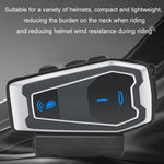 Casque moto Bluetooth 5.0 stéréo pour musique et cyclisme, V10