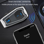 Casque moto Bluetooth 5.0 stéréo pour musique et cyclisme, V10