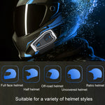 Casque moto Bluetooth 5.0 stéréo pour musique et cyclisme, V10