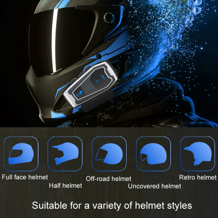 Casque moto Bluetooth 5.0 stéréo pour musique et cyclisme, V10