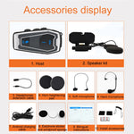 Casque moto Bluetooth 5.0 stéréo pour musique et cyclisme, V10