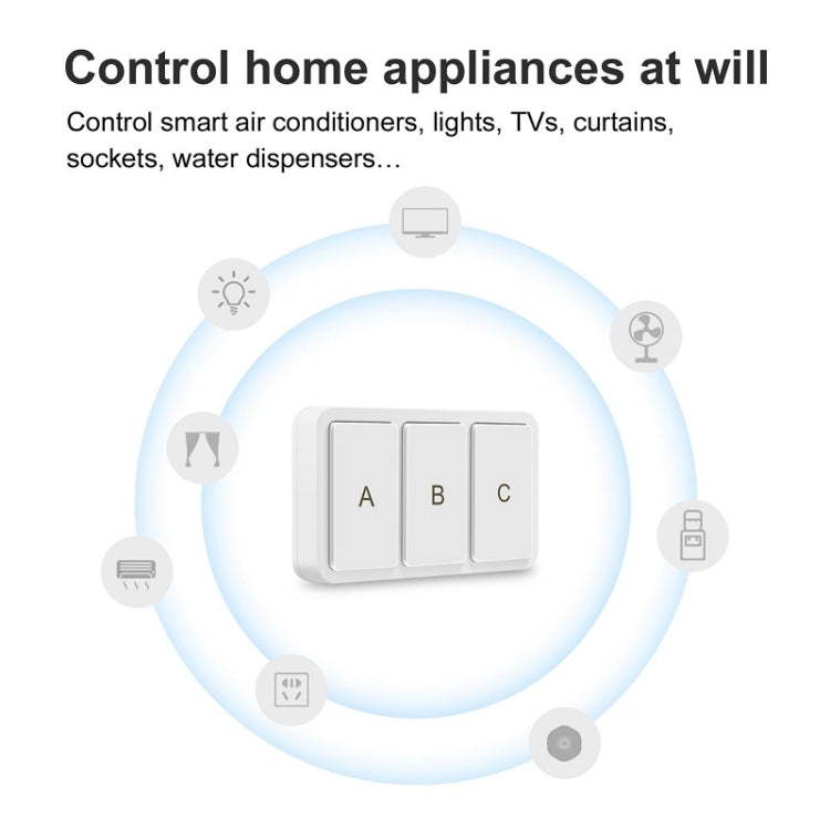 Interrupteur intelligent sans fil Zigbee Tuya 3 touches situationnel, YSB33