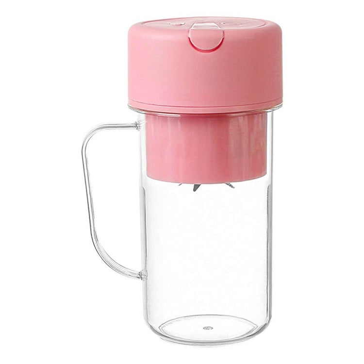 420ml 6 Lames Tasse à Jus avec Paille Charge USB Portable Extracteur de Jus de Fruits Mixeur à Smoothies
